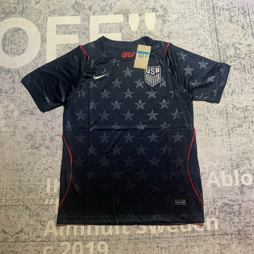 Nike USA Star Pattern fan version Soccer Jersey Shirt Black USA National Team L